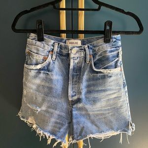 Agolde Dee ultra high rise denim shorts size 25